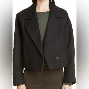 Linen Cropped Jacket Blazer